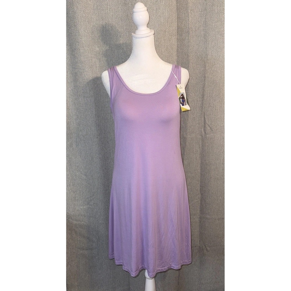 Halara Tank Mini Dress Women's Size XL Light Purple Padded Bra Athleisure NWT